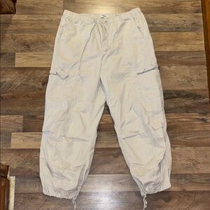 Kensie Jeans Parachute off white Cargo Pants size 8/29